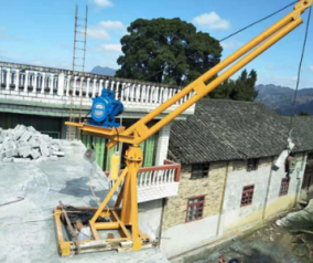 建筑工地上用樓房小吊機